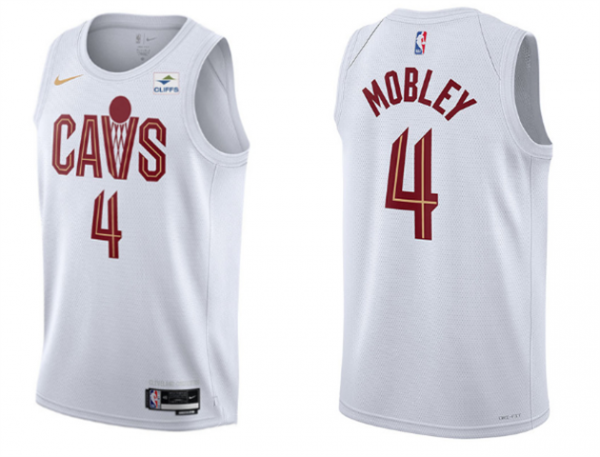 Men Cleveland Cavaliers #4 Evan Mobley White Stitched Jersey