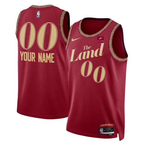 Cleveland Cavaliers Active Player Custom Wine 2023/24 City Edition Stitched Jersey