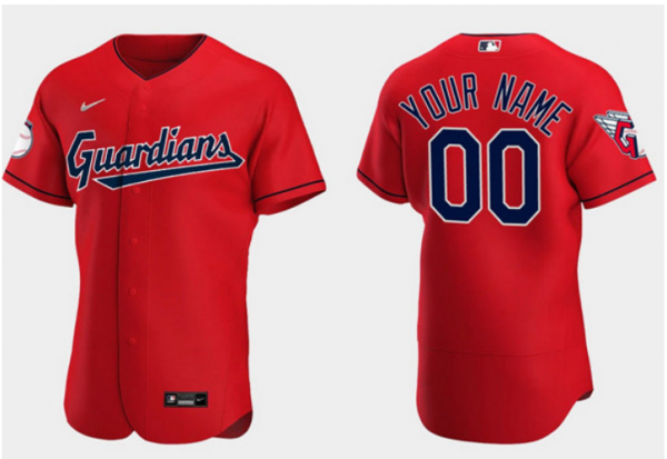 Cleveland Guardians ACTIVE PLAYER Custom Red Stitched Jersey