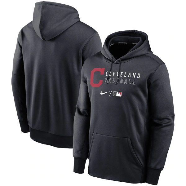 Men Cleveland Guardians Black 2022 Performance Pullover Hoodie