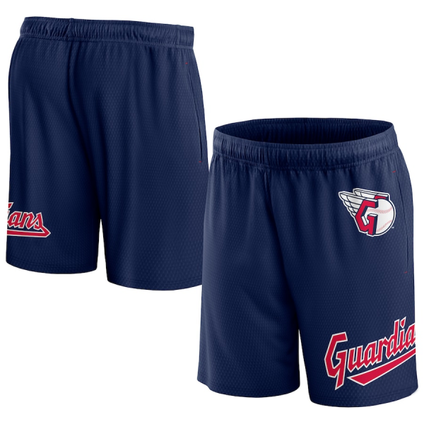 Men Cleveland Guardians Navy Clincher Mesh Shorts