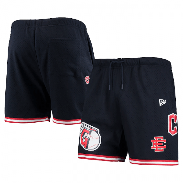 Men Cleveland Guardians Navy Mesh Shorts 001