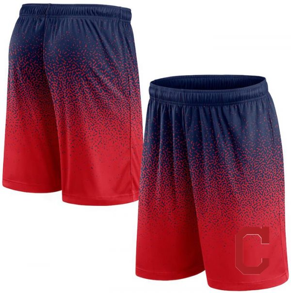 Men Cleveland Guardians Navy/Red Ombre Shorts