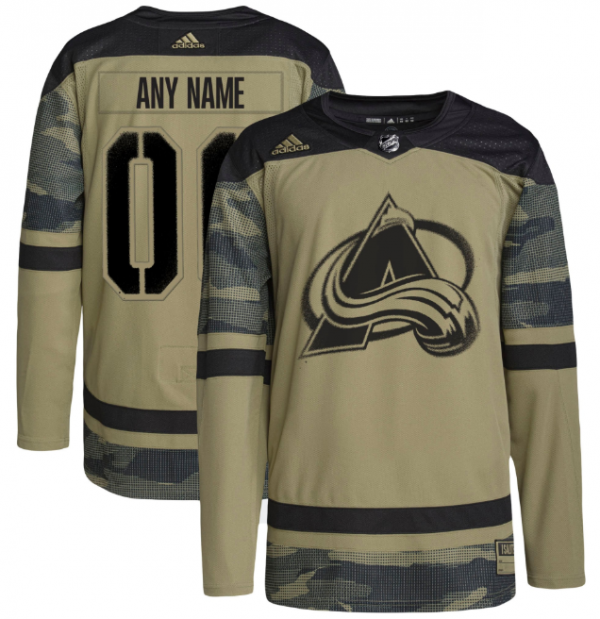 Colorado Avalanche Custom Camo Salute to Service Stitched Jersey
