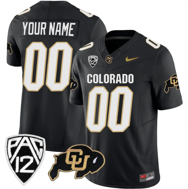Colorado Buffaloes Active Player Custom Black 2023 F.U.S.E. Stitched Football Jersey