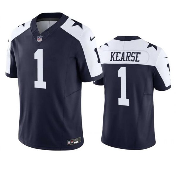 Men Dallas Cowboys #1 Jayron Kearse Navy/White 2023 F.U.S.E. Vapor Limited Stitched Football Jersey