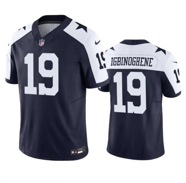 Men Dallas Cowboys #19 Noah Igbinoghene Navy/White 2023 F.U.S.E. Vapor Limited Stitched Football Jersey