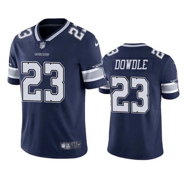 Men Dallas Cowboys #23 Rico Dowdle Navy Vapor Untouchable Stitched Football Football Jersey