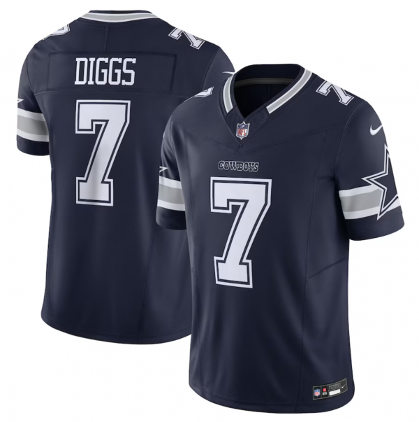 Men Dallas Cowboys #7 Trevon Diggs Navy 2023 F.U.S.E. Limited Stitched Football Jersey