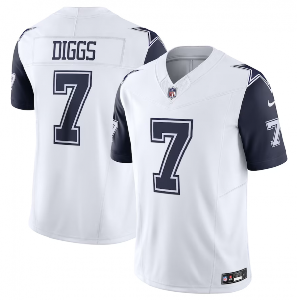 Men Dallas Cowboys #7 Trevon Diggs White 2023 F.U.S.E. Vapor Limited Stitched Football Jersey