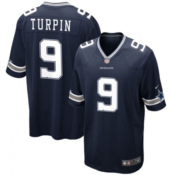 Men Dallas Cowboys #9 KaVontae Turpin Navy Stitched Football Game Jersey