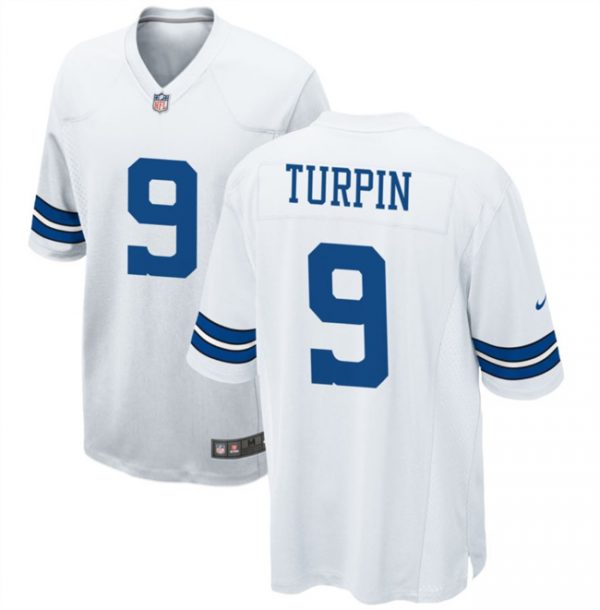 Men Dallas Cowboys #9 KaVontae Turpin White Stitched Football Game Jersey