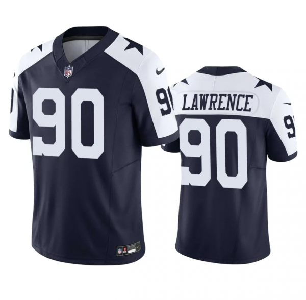 Men Dallas Cowboys #90 Demarcus Lawrence Navy 2023 F.U.S.E. Vapor Limited Stitched Football Jersey