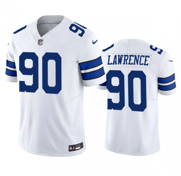 Men Dallas Cowboys #90 Demarcus Lawrence White 2023 F.U.S.E. Vapor Limited Stitched Football Jersey
