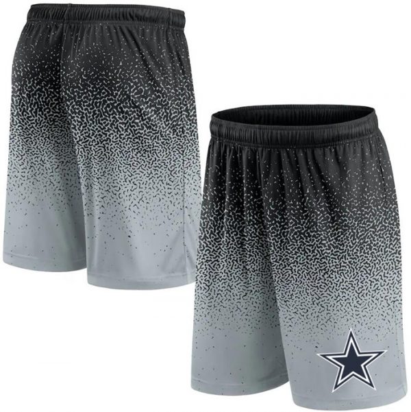 Men Dallas Cowboys Black/Grey Ombre Shorts