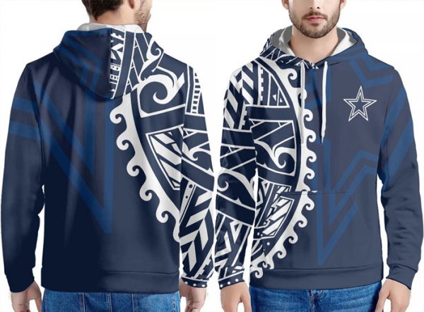 Men Dallas Cowboys Navy Pullover Hoodie