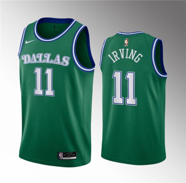 Men Dallas Mavericks #11 Kyrie Irving Green Classic Edition Stitched Basketball Jersey