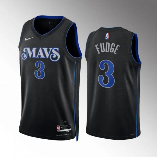 Men Dallas Mavericks #3 Alex Fudge Black 2023/24 City Edition Stitched Basketball Jersey