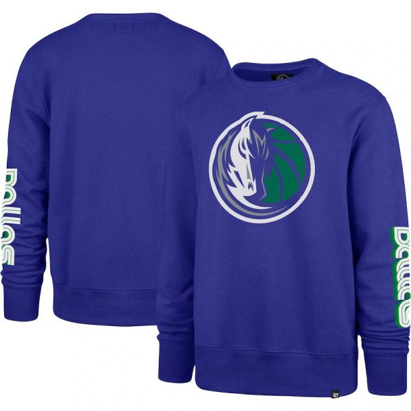Men Dallas Mavericks '47 Purple 2022/23 City Edition Two-Peat Headline Pullover Sweatshirt