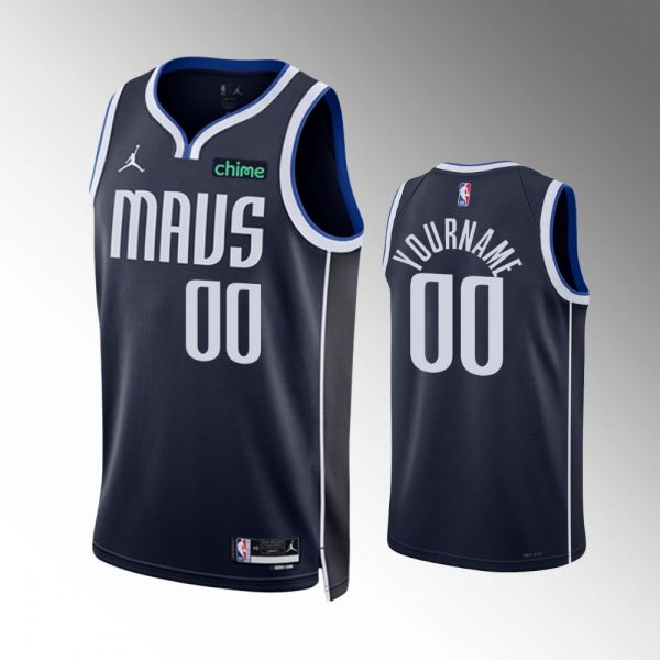 Dallas Mavericks Active Player Custom Navy Statement Edition Stitched Basketball Jersey