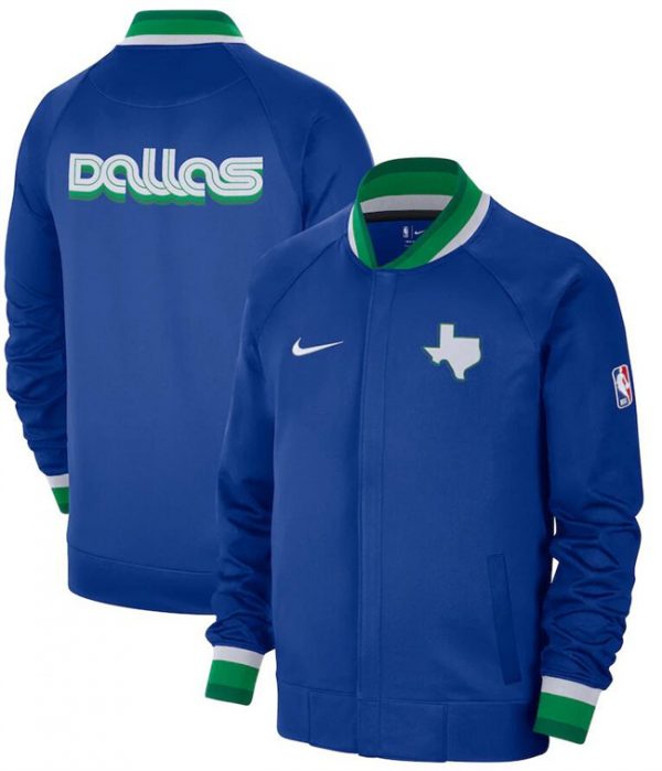 Men Dallas Mavericks Blue 2022/23 City Edition Full-Zip Jacket
