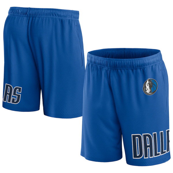 Men Dallas Mavericks Royal Free Throw Mesh Shorts