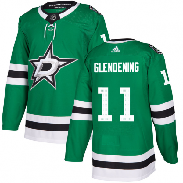 Men Dallas Stars #11 Luke Glendening Green Stitched Jersey
