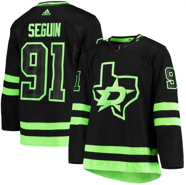 Men Dallas Stars #91 Tyler Seguin Black Stitched Jersey