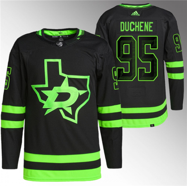 Men Dallas Stars #95 Matt Duchene Black Stitched Jersey