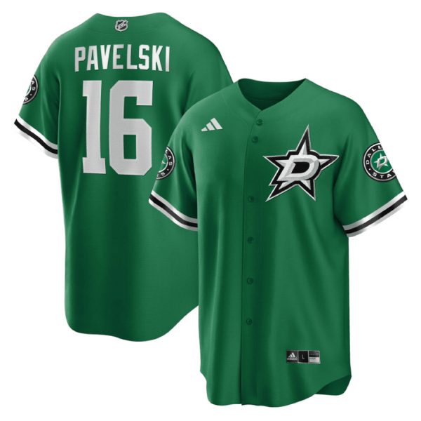 Dallas Stars ACTIVE PLAYER Custom Green Stitched Baseball Jersey