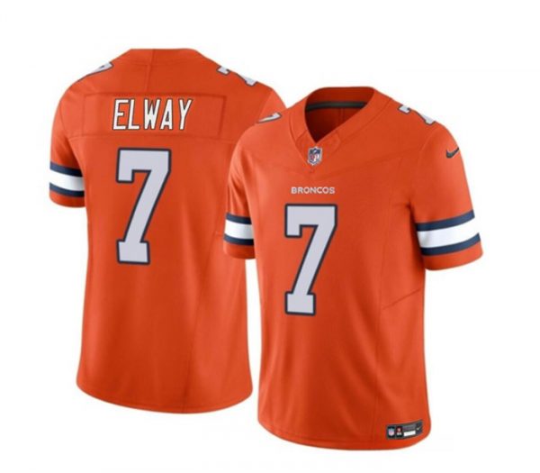 Men Denver Broncos #7 John Elway Orange 2023 F.U.S.E. Vapor Untouchable Stitched Jersey