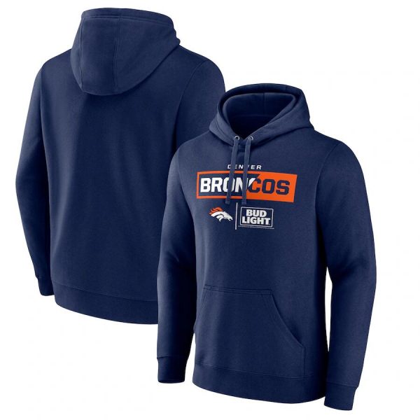 Men Denver Broncos Navy x Bud Light Pullover Hoodie