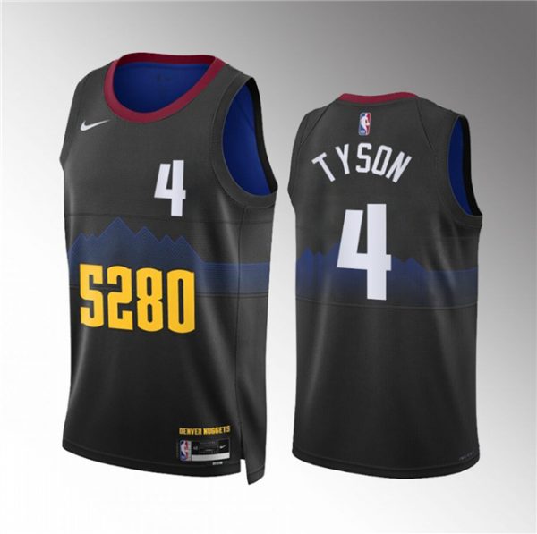 Men Denver Nuggets #3 Hunter Tyson Black 2023 City Edition Stitched Basketball Jersey