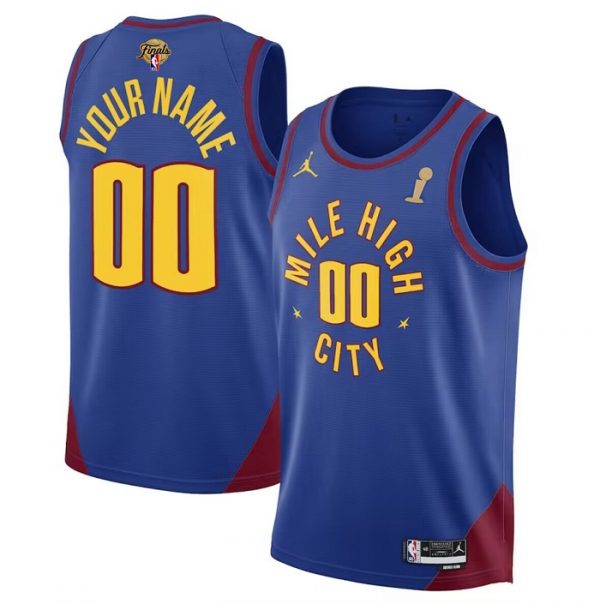 Denver Nuggets Active Player Custom Blue 2023 Finals Champions Statement Edition Stitched Basketball Jersey