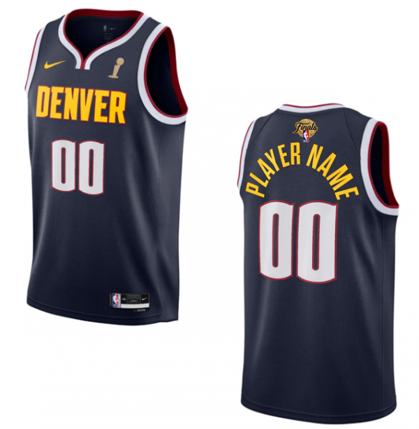 Denver Nuggets Active Player Custom Navy 2023 Finals Icon Edition Champions Stitched Basketball Jersey