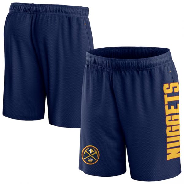 Men Denver Nuggets Navy Post Up Mesh Shorts(Run Small)