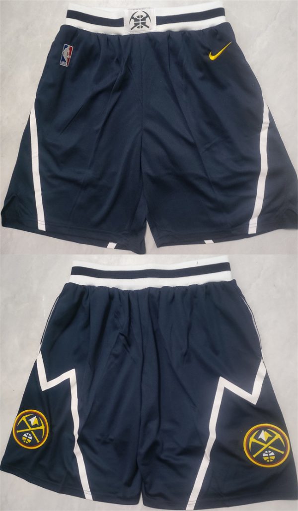Men Denver Nuggets Navy Shorts (Run Small)