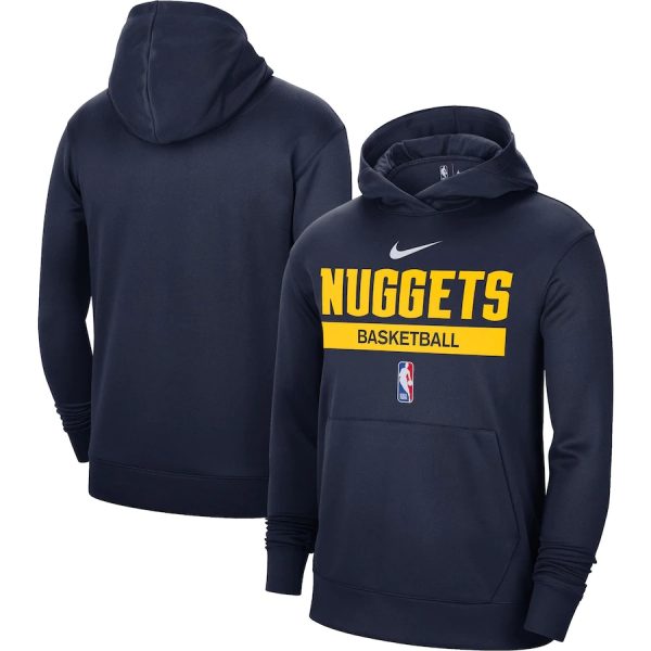 Men Denver Nuggets Navy Spotlight Fleece Overhead Hoodie