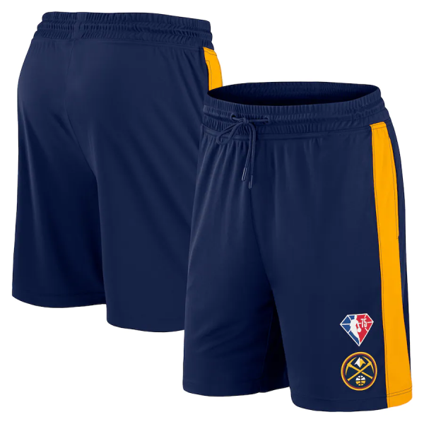 Men Denver Nuggets Navy/Yellow Shorts