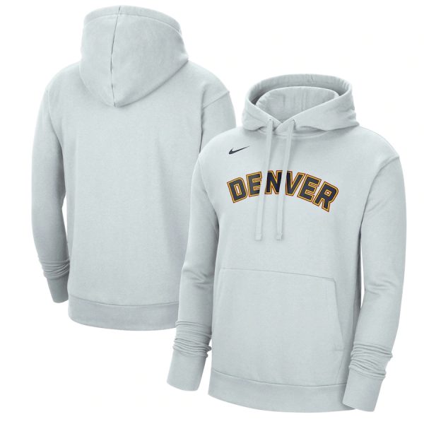 Men Denver Nuggets White 2022/23 City Edition Essential Pullover Hoodie