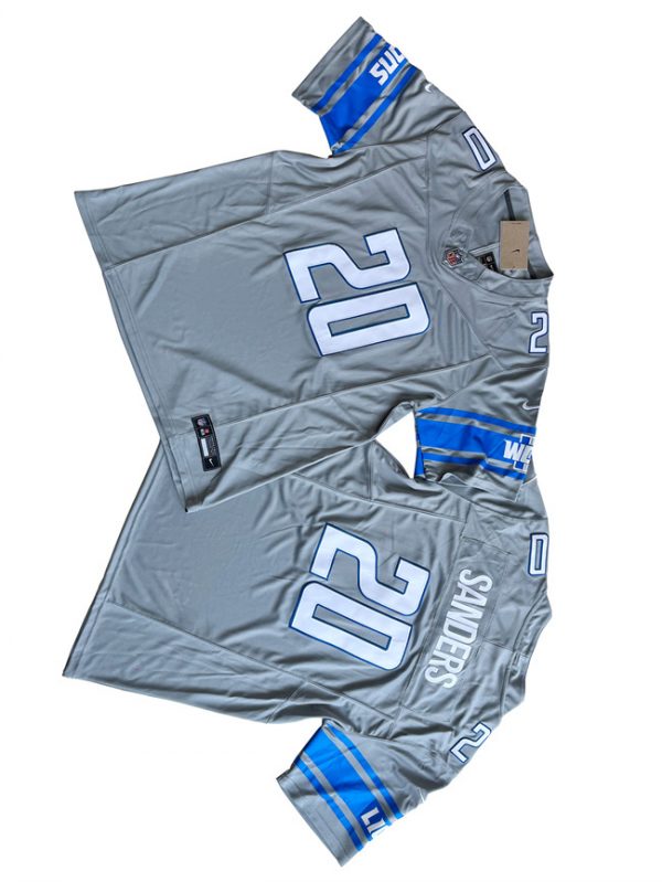 Men Detroit Lions #20 Barry Sanders Grey 2023 F.U.S.E. Vapor Stitched Untouchable Limited Jersey