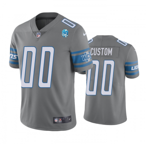 Detroit Lions Active Player Custom Grey 2023 F.U.S.E. 90th Anniversary Vapor Untouchable Limited Stitched Jersey