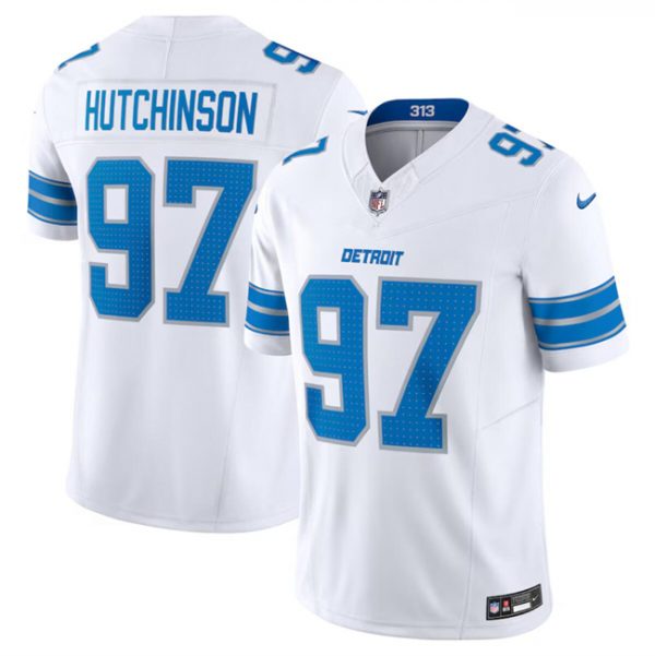 Detroit Lions Active Player Custom White 2024 F.U.S.E. Vapor Limited Stitched Football Jersey