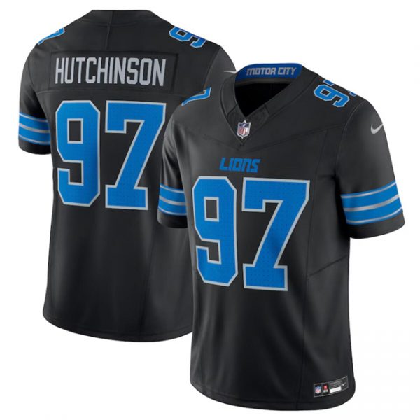 Detroit Lions Customized Black 2024 F.U.S.E. 2nd Alternate Vapor Limited Stitched Jersey