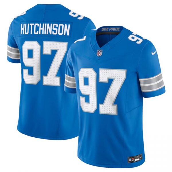 Detroit Lions Customized Blue 2024 F.U.S.E. Vapor Limited Stitched Jersey