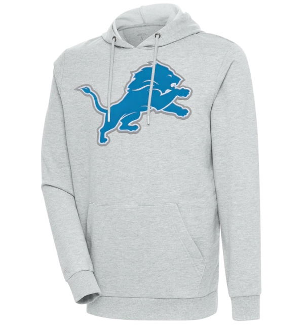 Men Detroit Lions Gray Pullover Hoodie