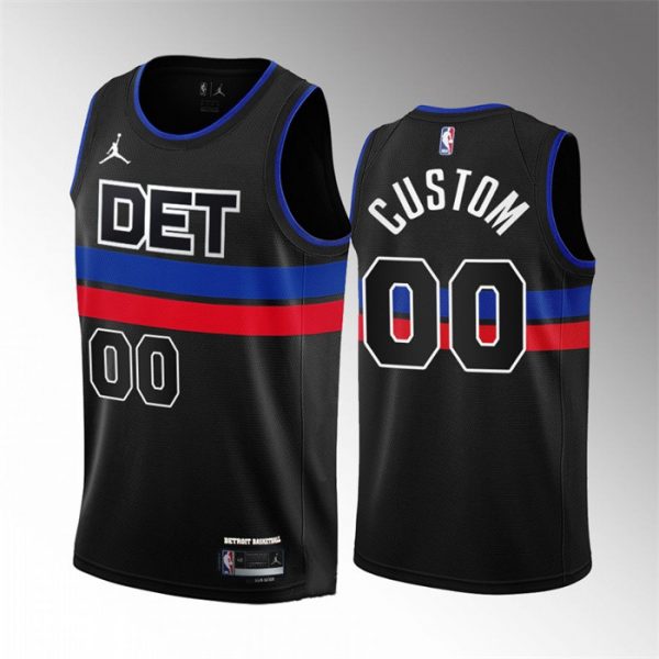 Detroit Pistons Active Player Custom Black 2022/23 Statement Edition Stitched Jersey