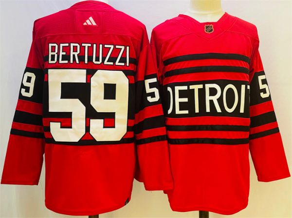 Men Detroit Red Wings #59 Tyler Bertuzzi Red 2022/23 Reverse Retro Stitched Jersey
