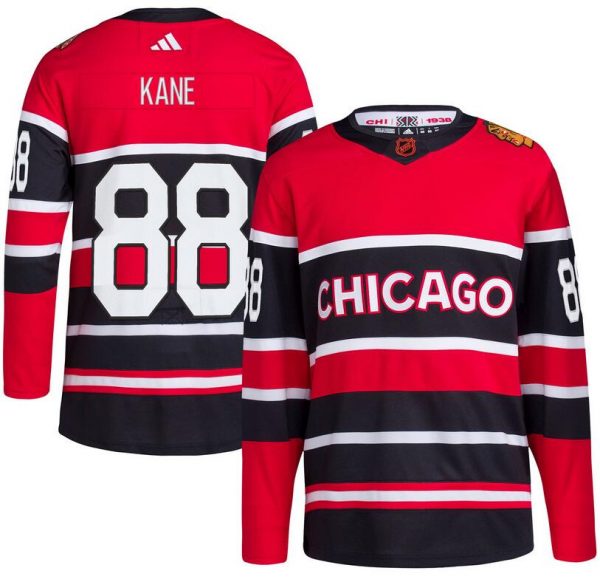 Men Detroit Red Wings #88 Patrick Kane Black Reverse Retro Stitched Jersey