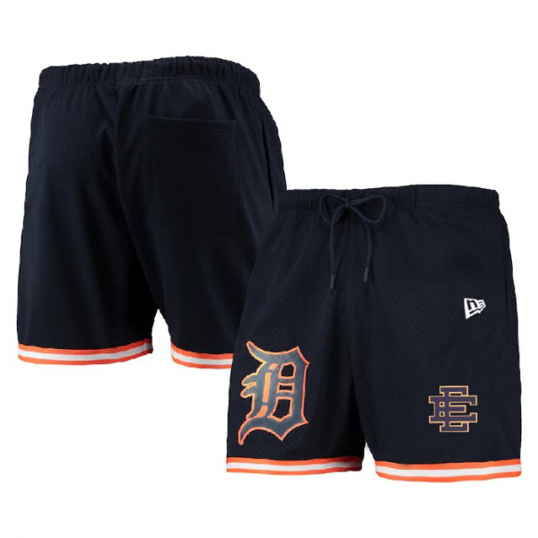 Men Detroit Tigers Navy Mesh Shorts